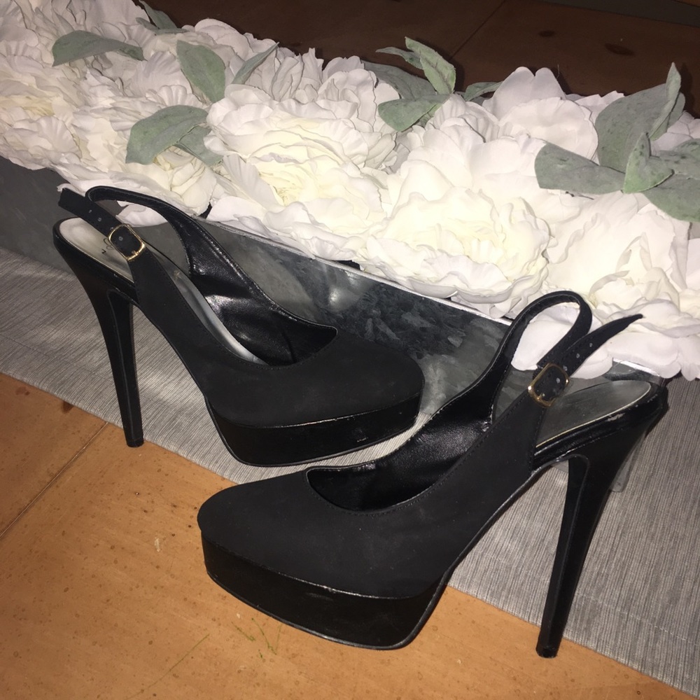 🌳Black Platform High Heels, 7.5